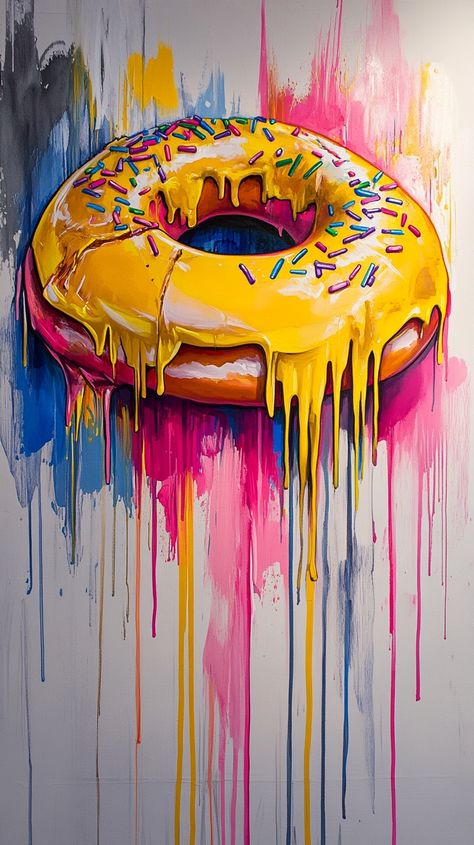 צביעה לפי מספרים - ציור דונאט צבעוני