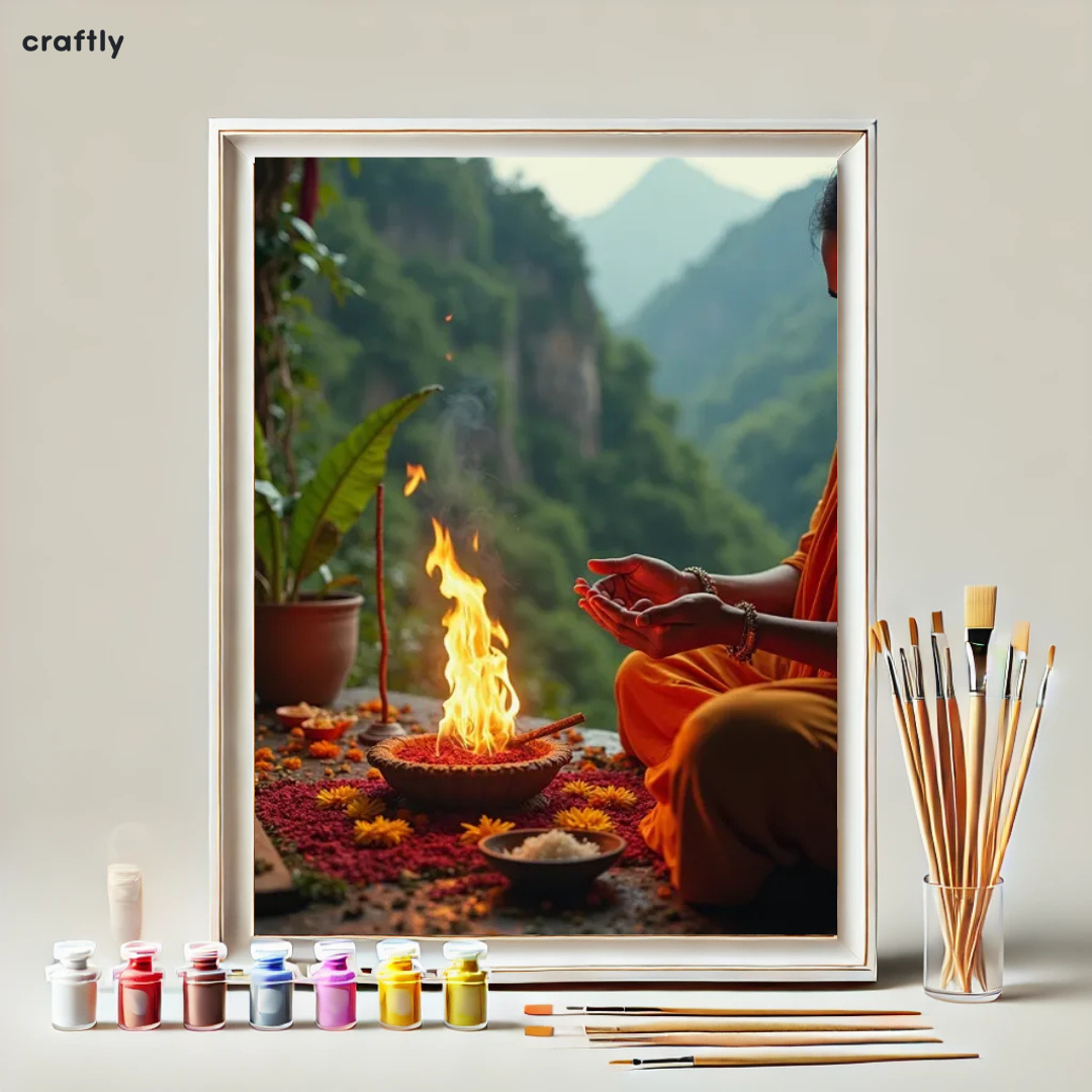 צביעה לפי מספרים - ציור טקס אש רוחני