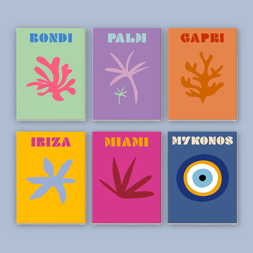 קיט מיני – מארז 6 ציורים חופי נופש