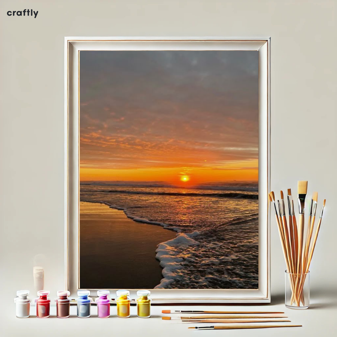 צביעה לפי מספרים - שקיעה קסומה