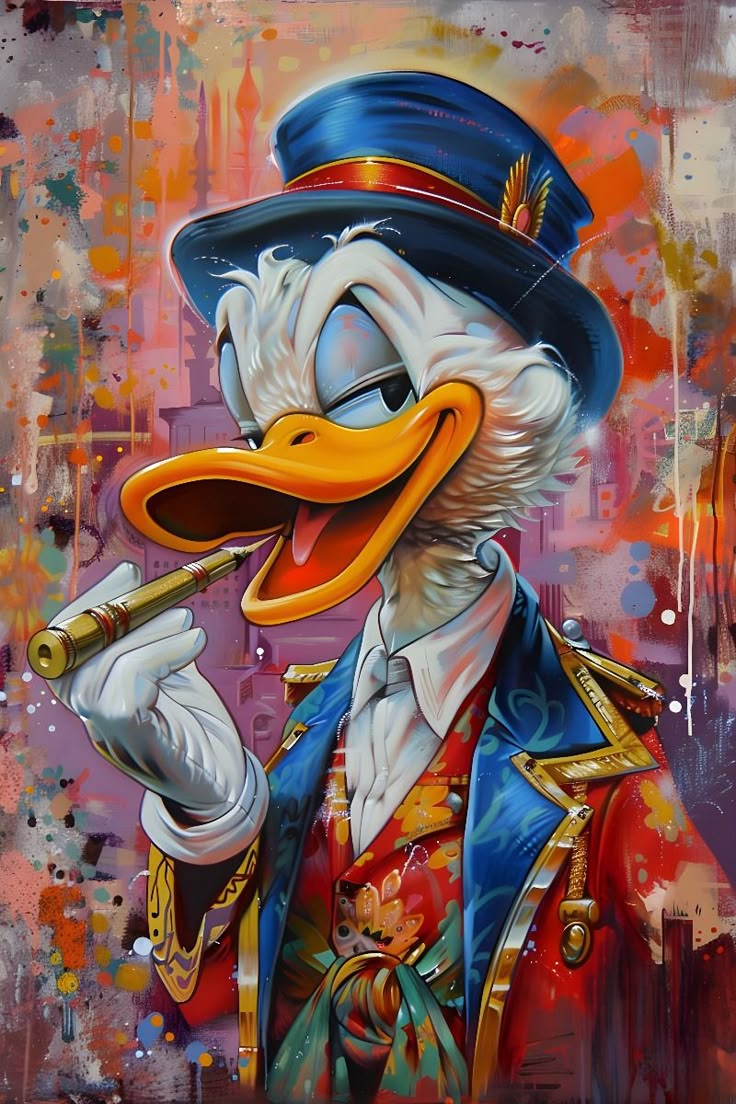 צביעה לפי מספרים - ציור ברווז מהודר