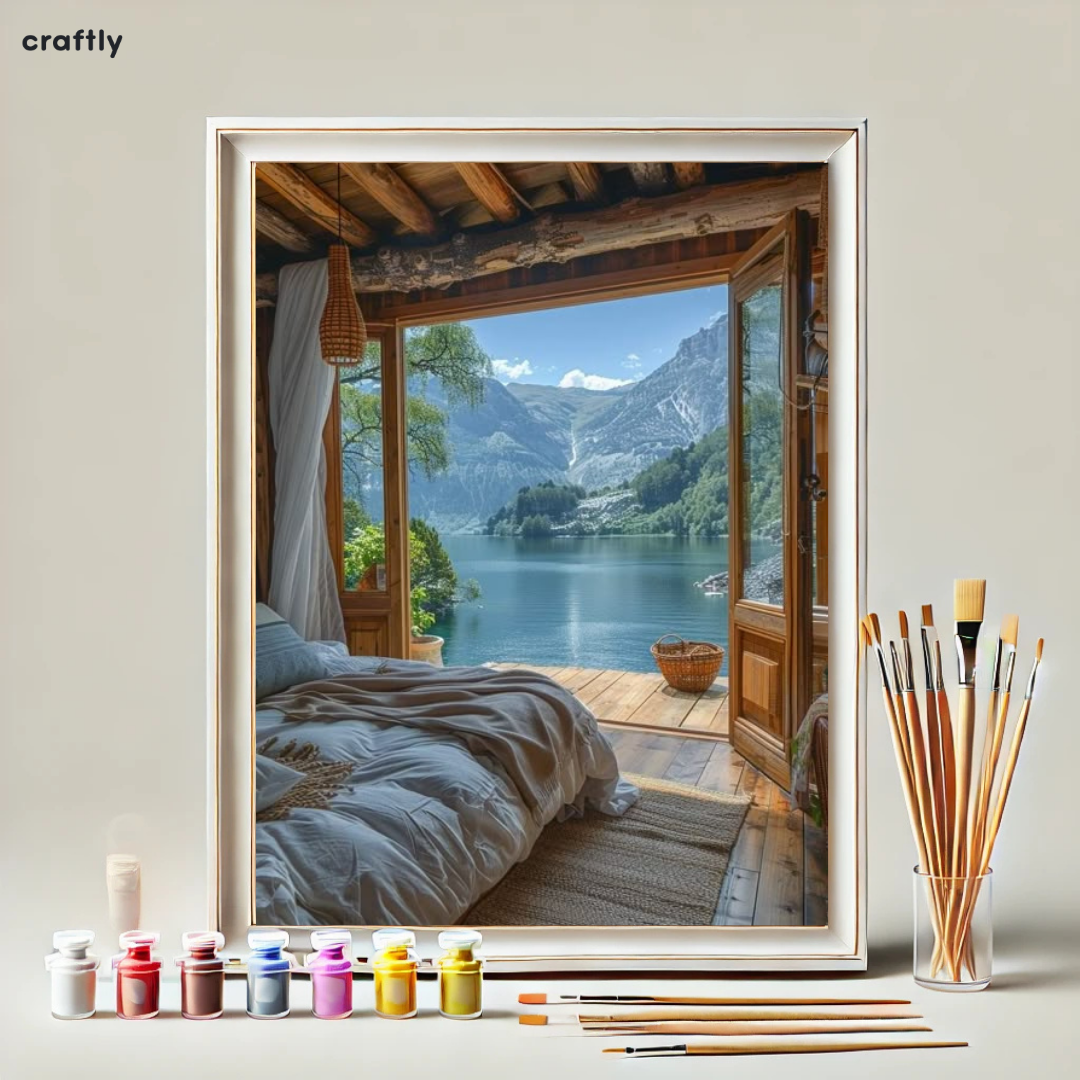 צביעה לפי מספרים - בקתת חלומות על שפת האגם