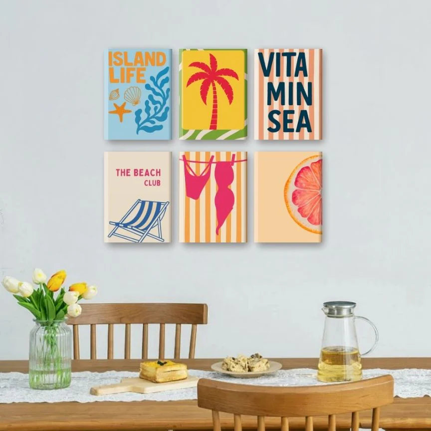 קיט מיני – מארז 6 ציורי חוף וקיץ