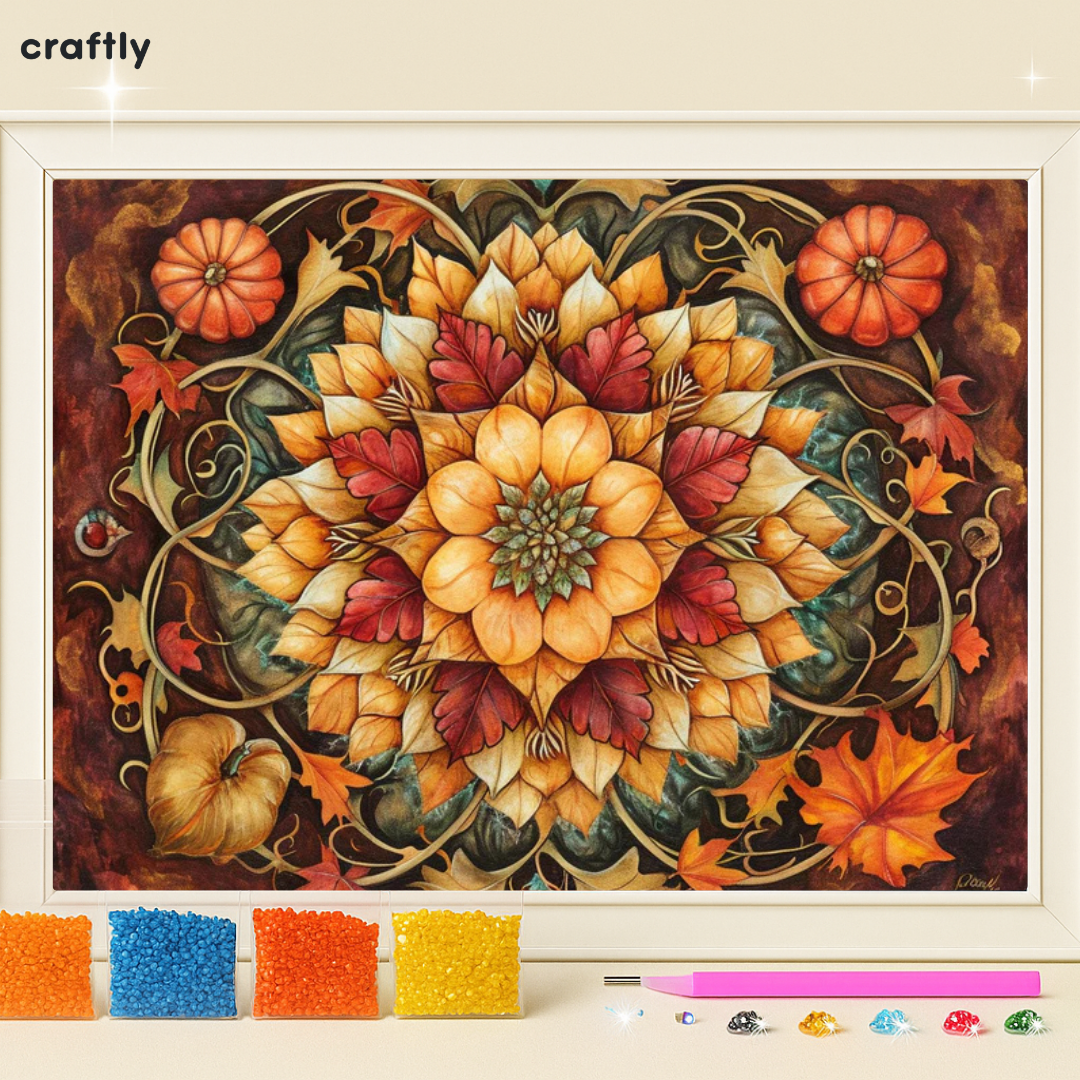 ציור יהלומים – מנדלת הסתיו