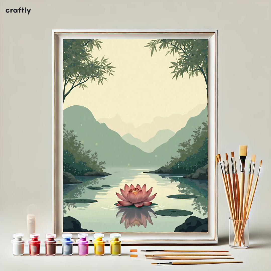 צביעה לפי מספרים – לוטוס בלב הטבע