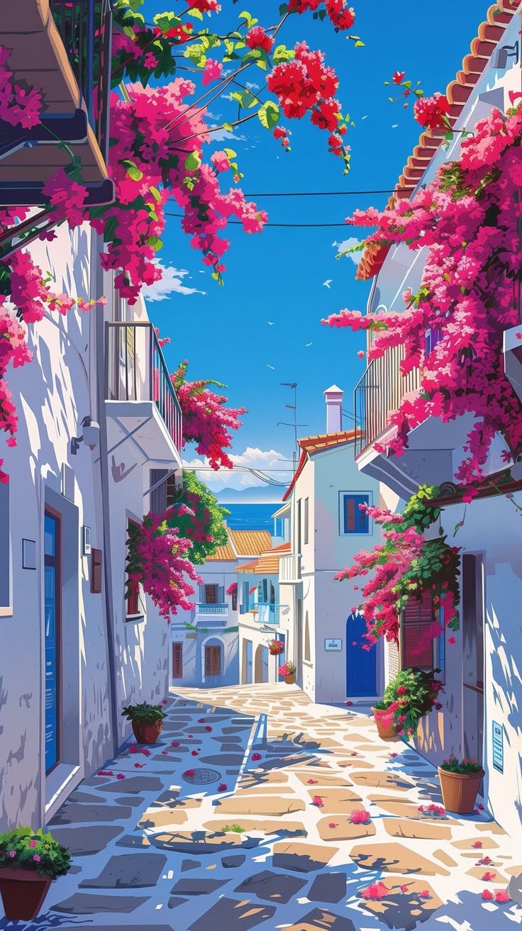 צביעה לפי מספרים – סמטה פרחונית