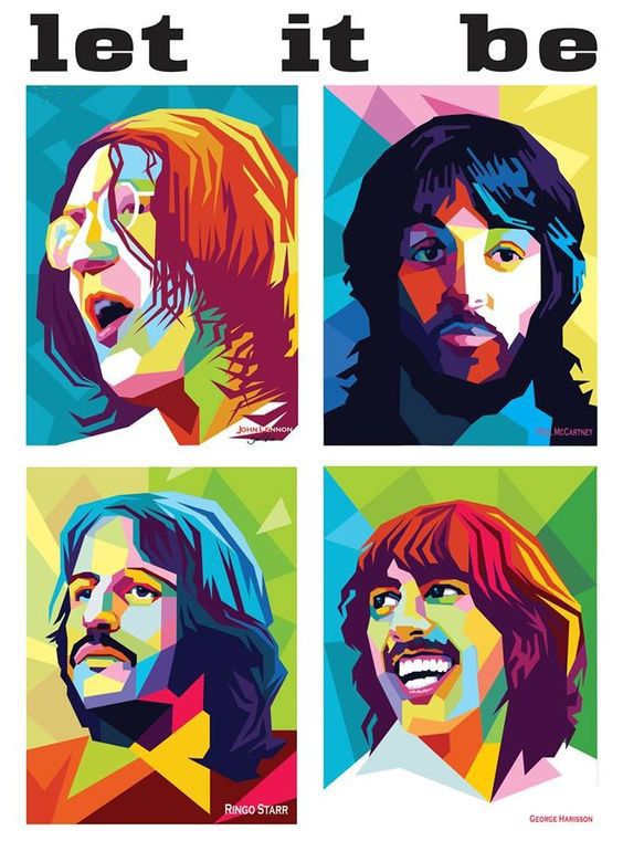 צביעה לפי מספרים - ציור הביטלס