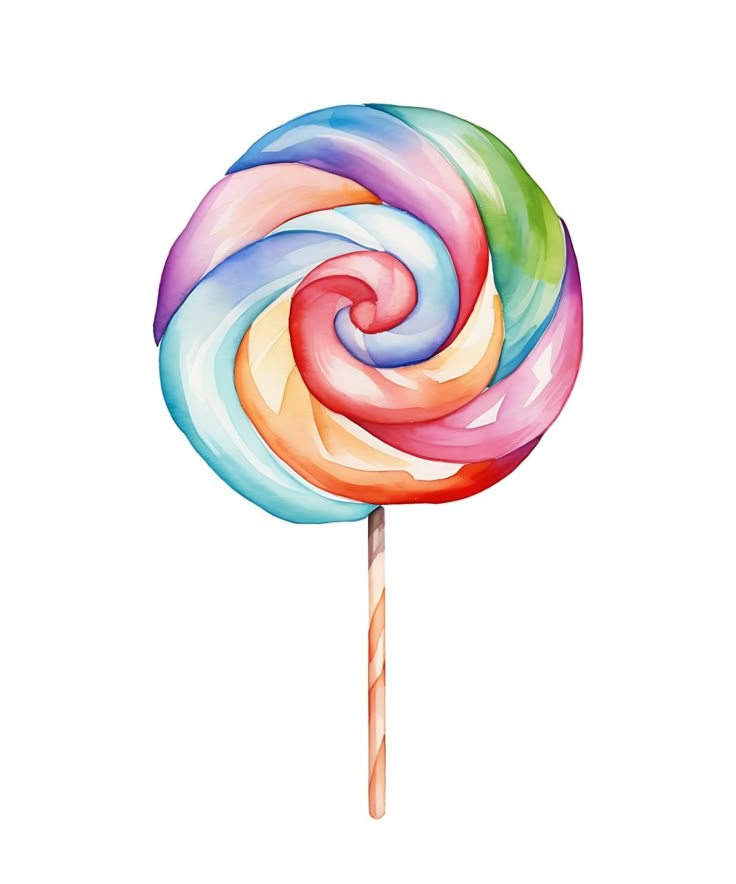 צביעה לפי מספרים - ציור סוכריה צבעונית