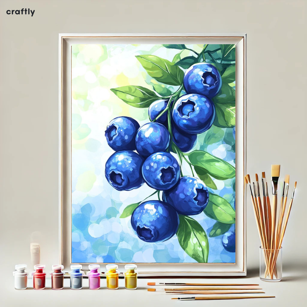 צביעה לפי מספרים - ציור אוכמניות