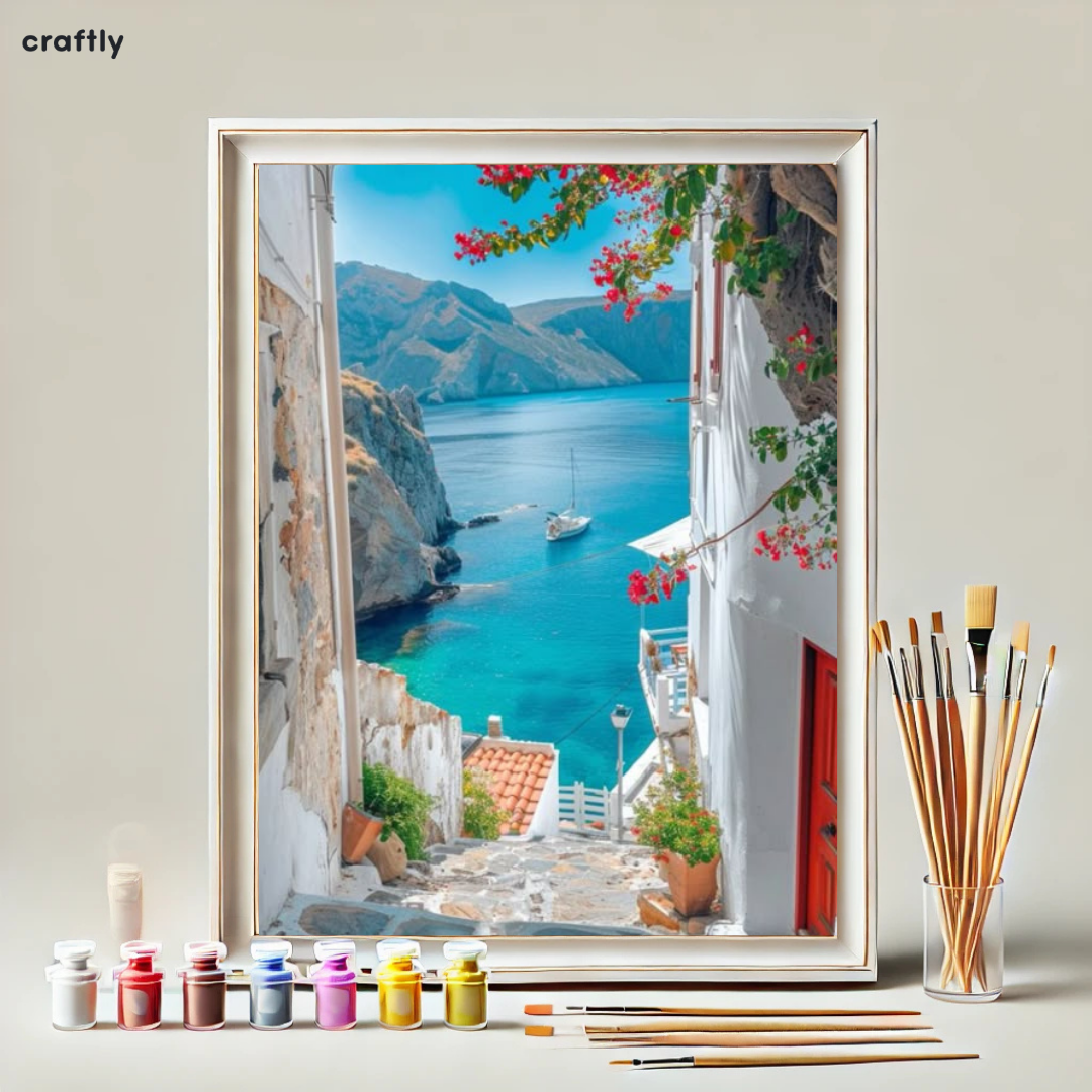 צביעה לפי מספרים - סמטאות יוון הקסומות