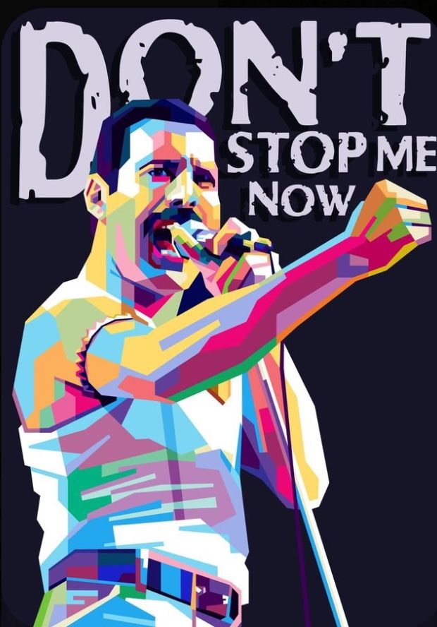 צביעה לפי מספרים - ציור פרדי מרקורי