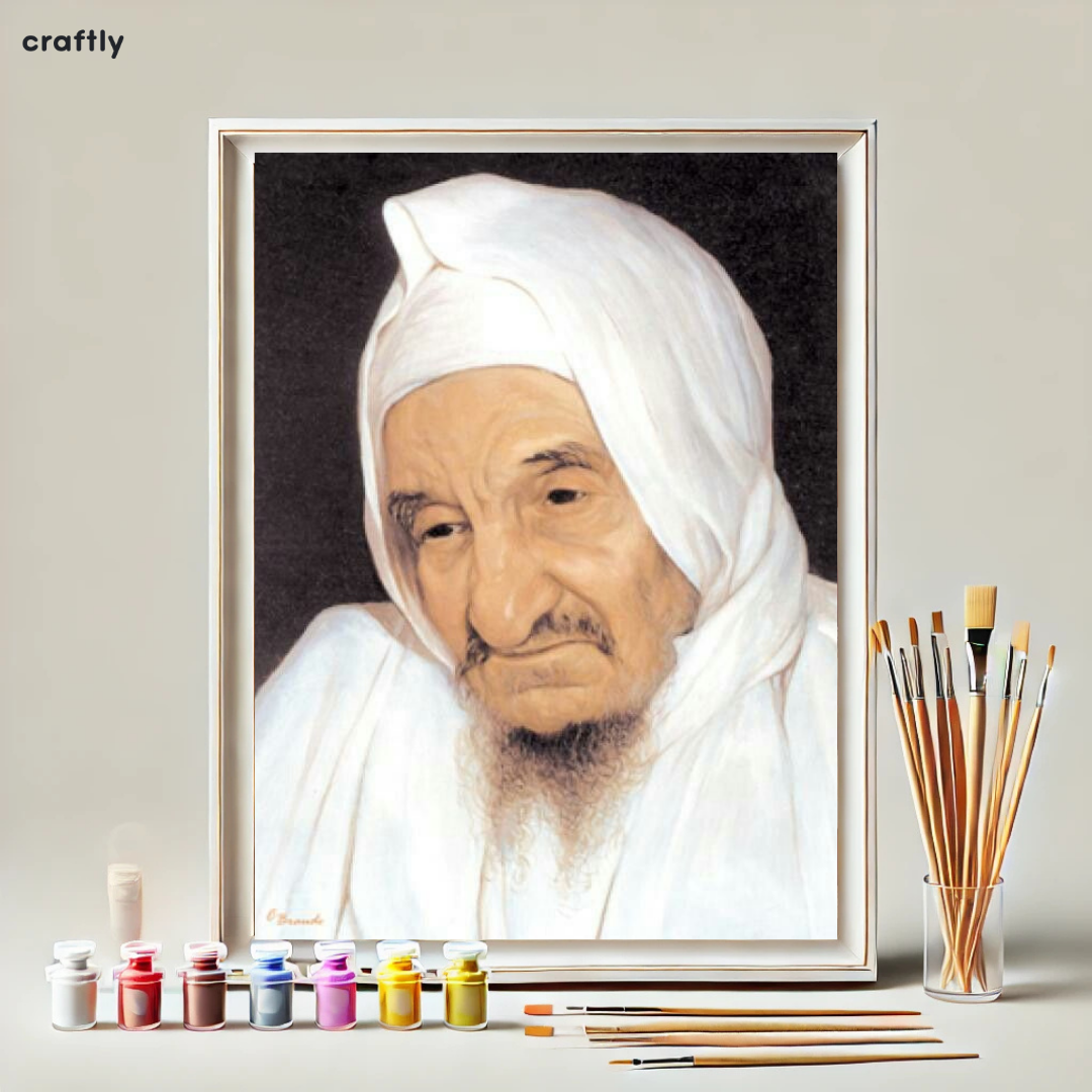 צביעה לפי מספרים - דיוקן הבבא סאלי