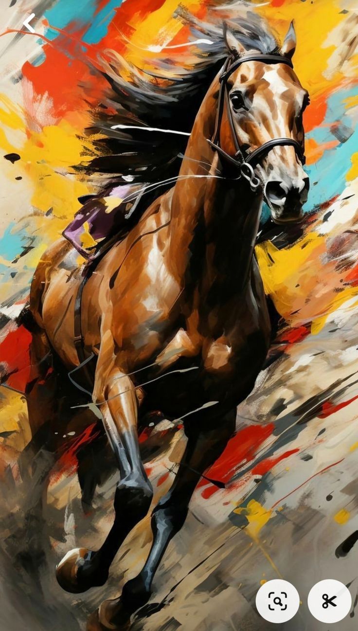 צביעה לפי מספרים - ציור סוס רץ