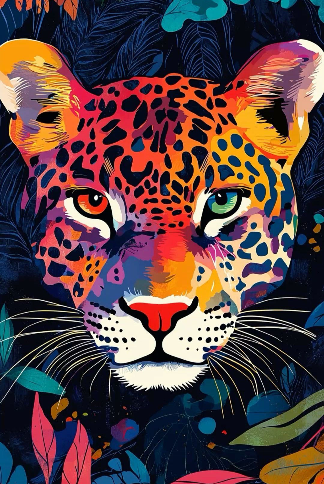 ציור יהלומים - נמר צבעוני