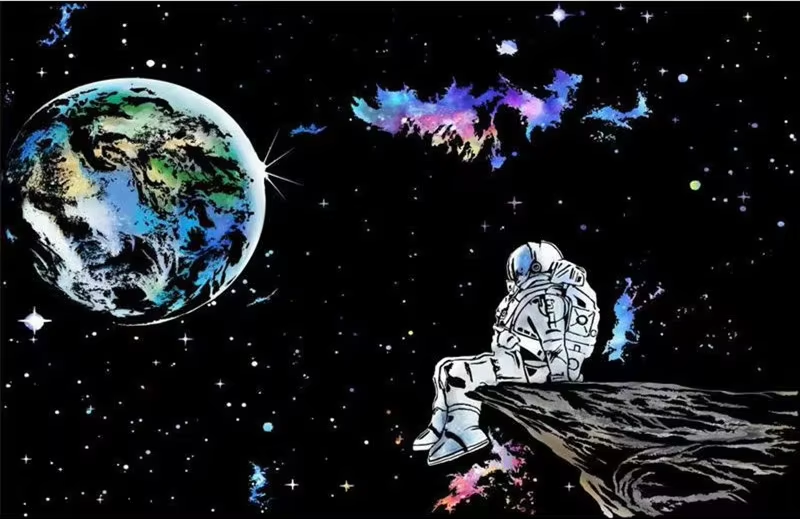 דפי גירוד קסם – אסטרונאוט מול כדור הארץ