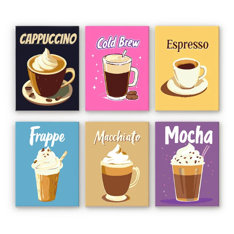 קיט מיני – מארז 6 ציורי קפה קלאסיים