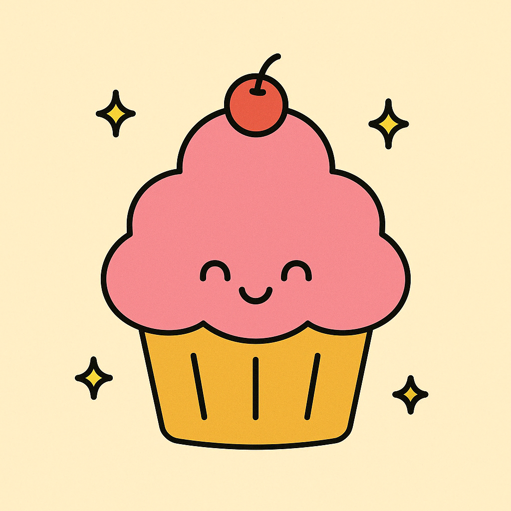 צביעה לפי מספרים - קאפקייק מתוק