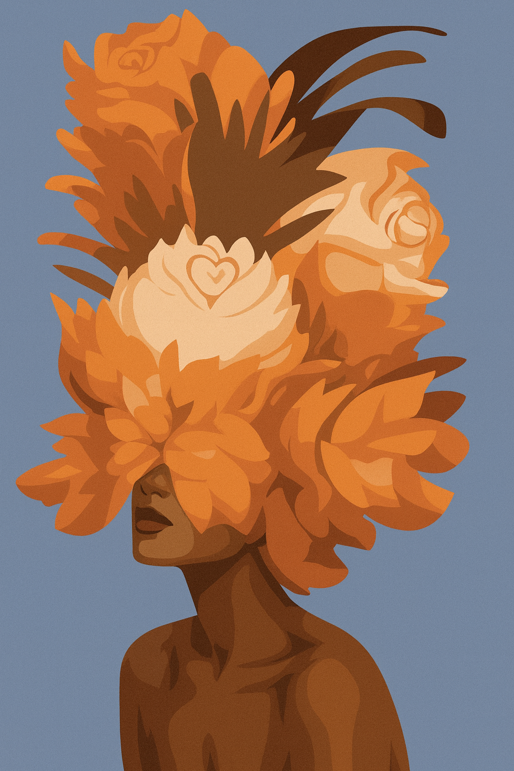 קיט מיני – מארז 6 ציורים נשים עם כתרים פרחוניים