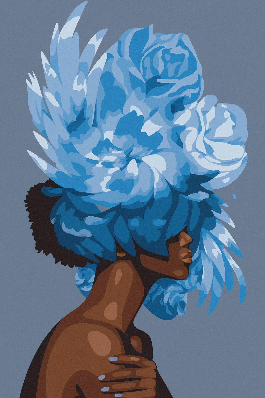 קיט מיני – מארז 6 ציורים נשים עם כתרים פרחוניים