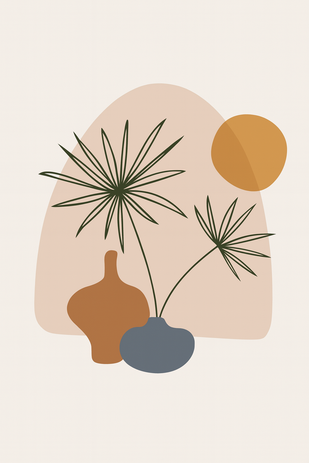 קיט מיני – מארז 6 ציורים אמנות בוהו אבסטרקטית