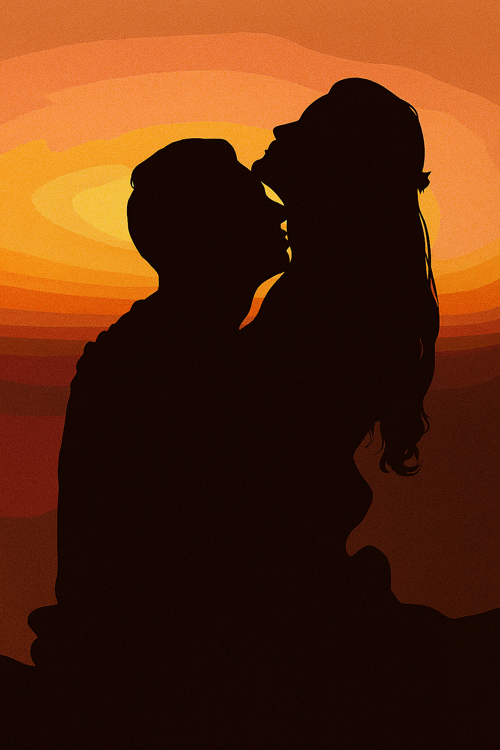 קיט מיני – מארז 6 ציורים זוג רומנטי בשקיעה