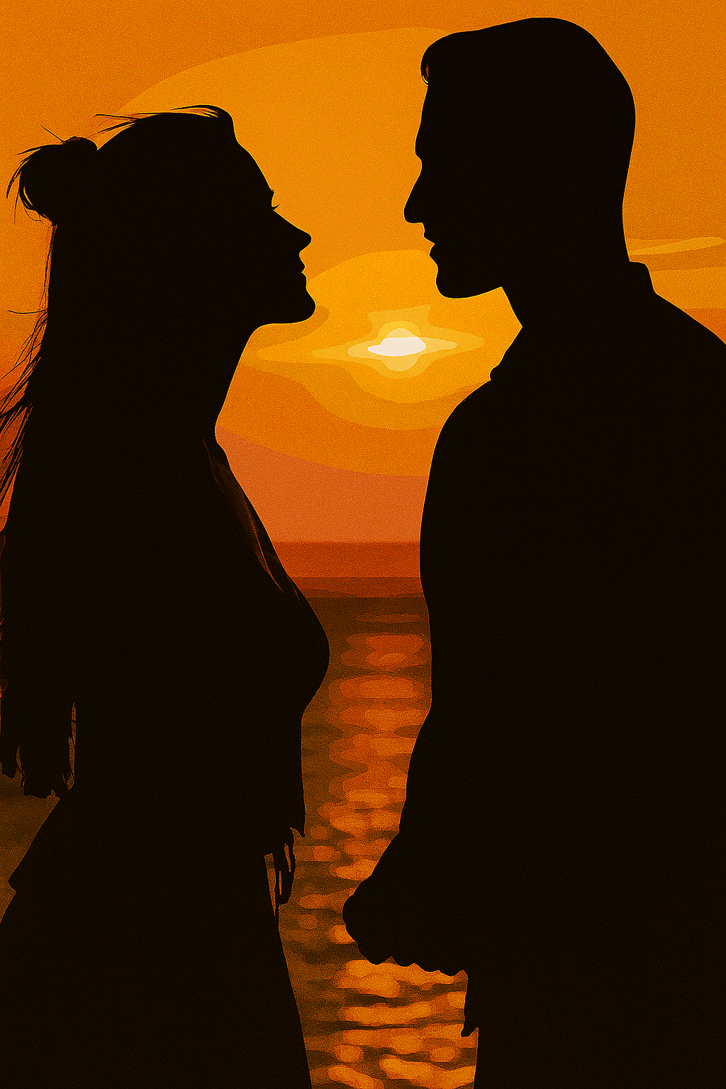 קיט מיני – מארז 6 ציורים זוג רומנטי בשקיעה