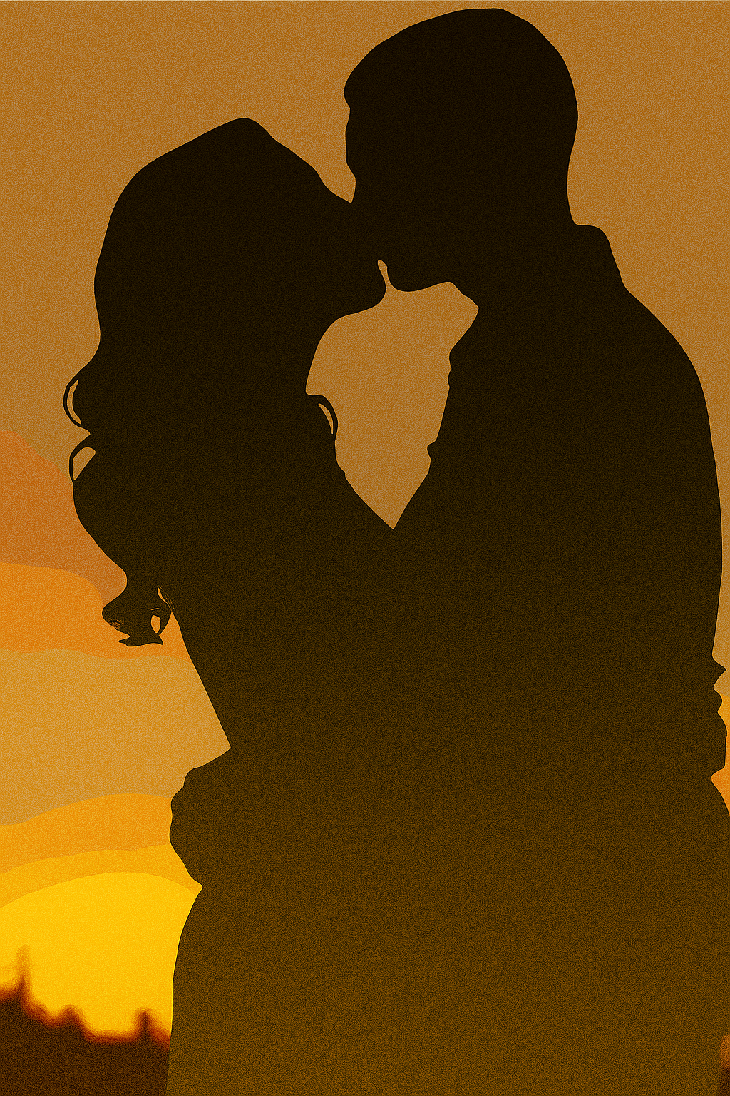 קיט מיני – מארז 6 ציורים זוג רומנטי בשקיעה