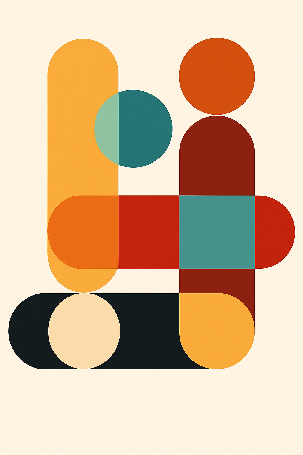 קיט מיני – מארז 6 ציורים אמנות גיאומטרית מודרנית