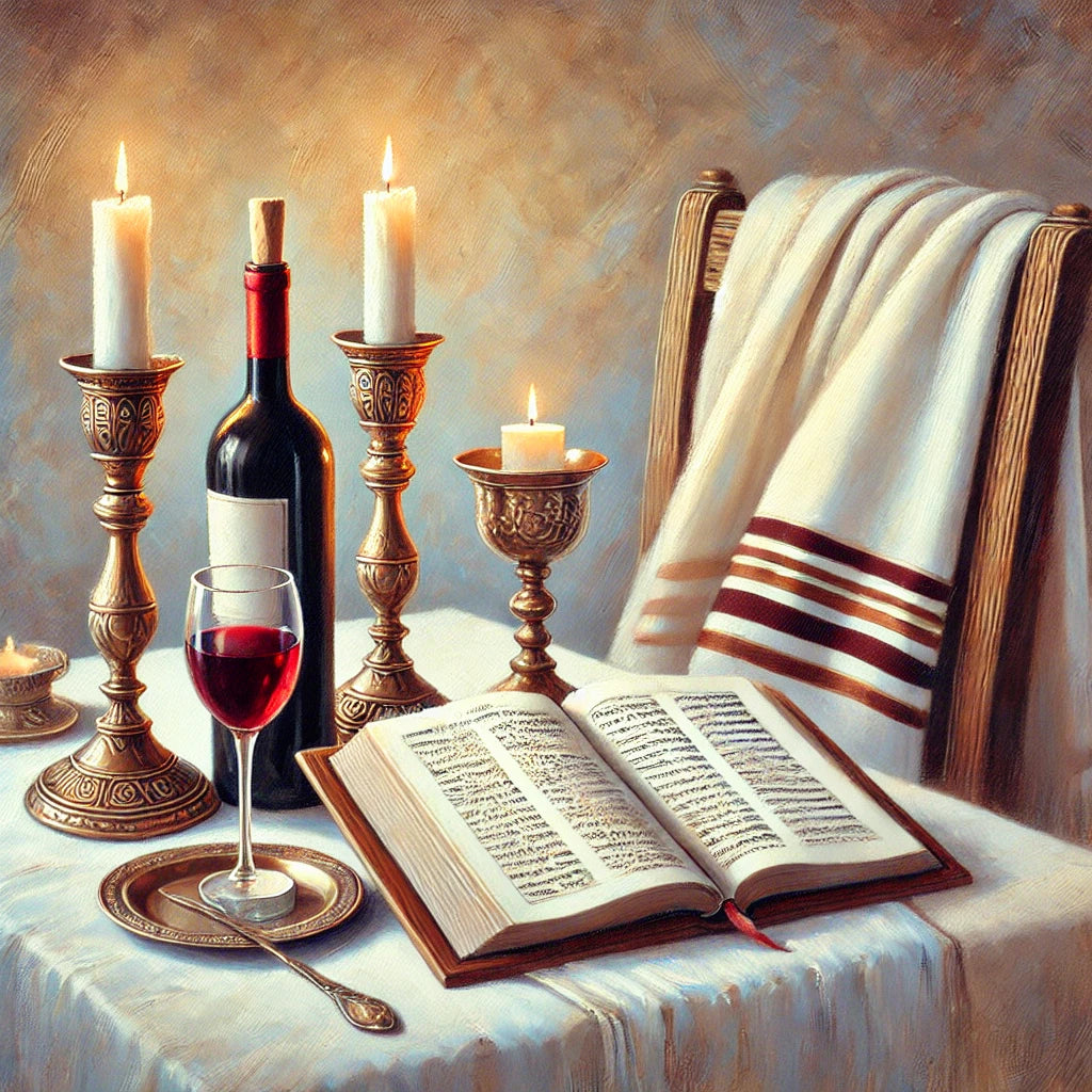 צביעה לפי מספרים - ציור קידוש שבת