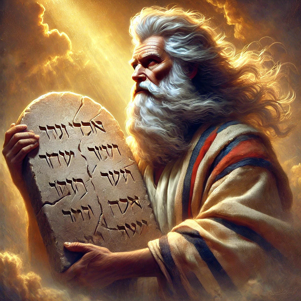 צביעה לפי מספרים - משה רבנו עם לוחות הברית