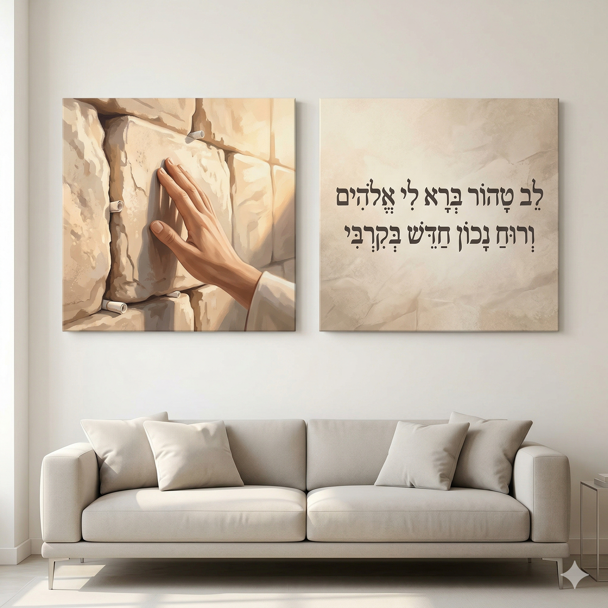 סט 2 קנבסים - אמונה