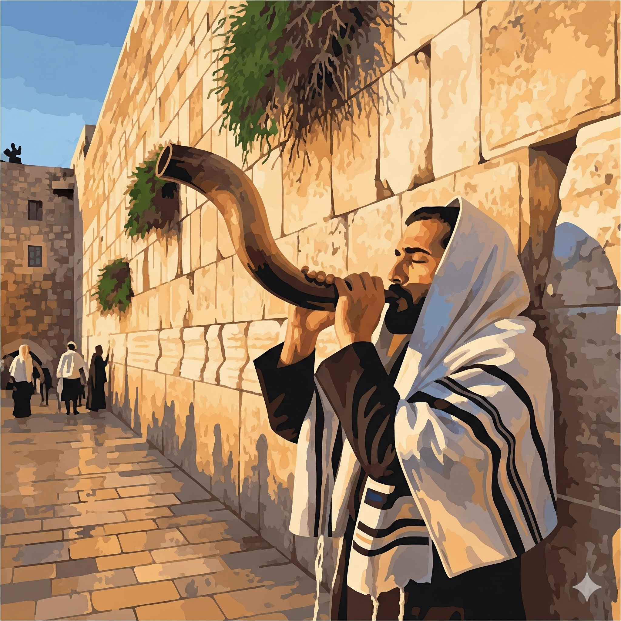 צביעה לפי מספרים – שופר ליד הכותל