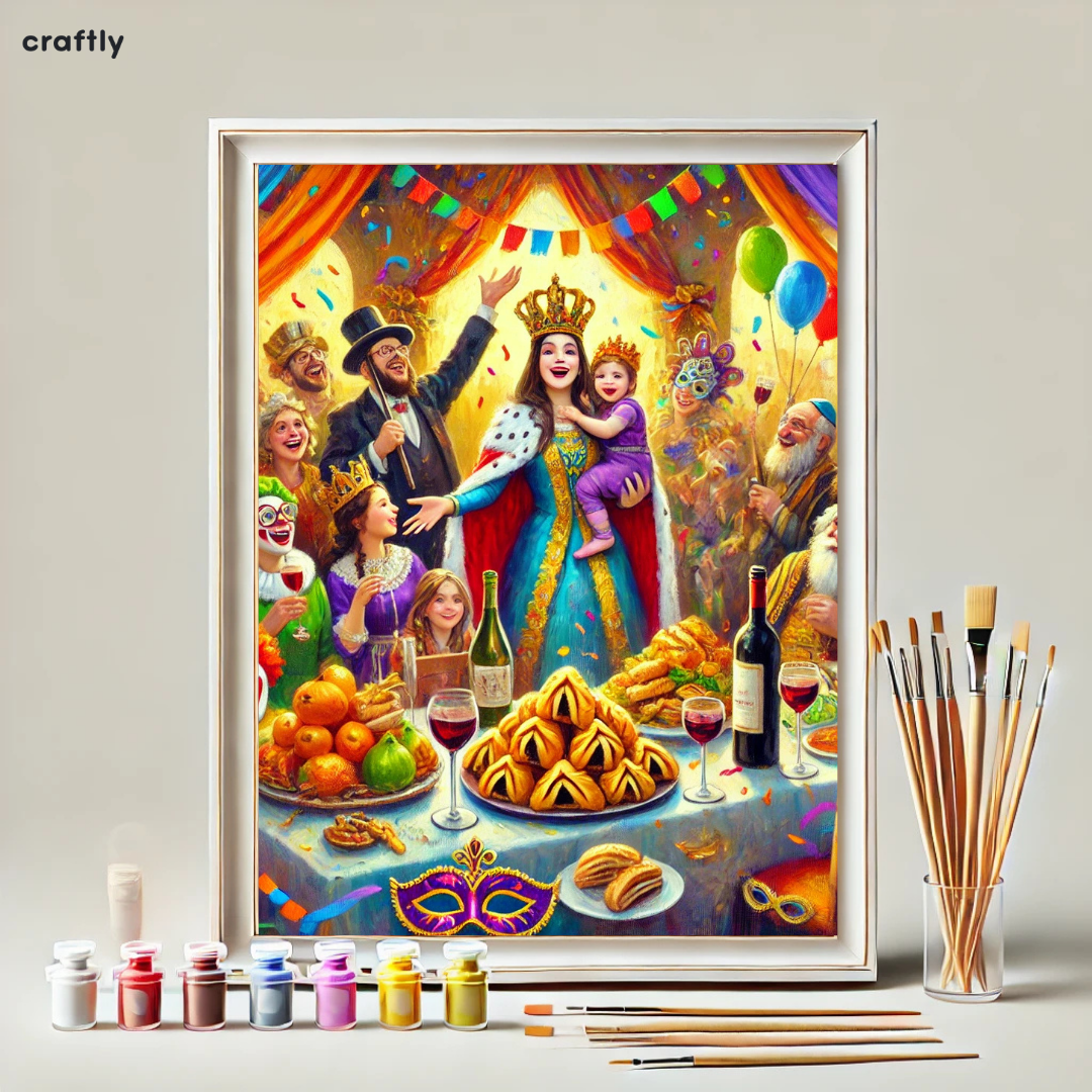 צביעה לפי מספרים - משתה פורים