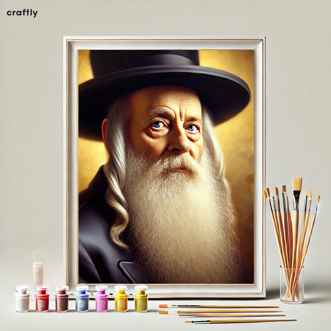 צביעה לפי מספרים - דיוקן של רב יהודי