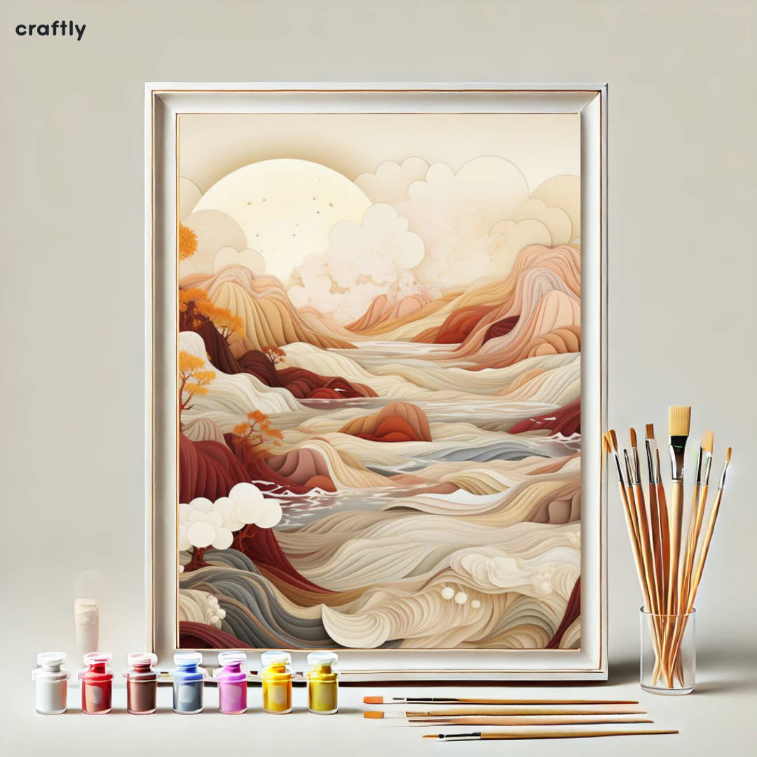 צביעה לפי מספרים - נוף חלומי