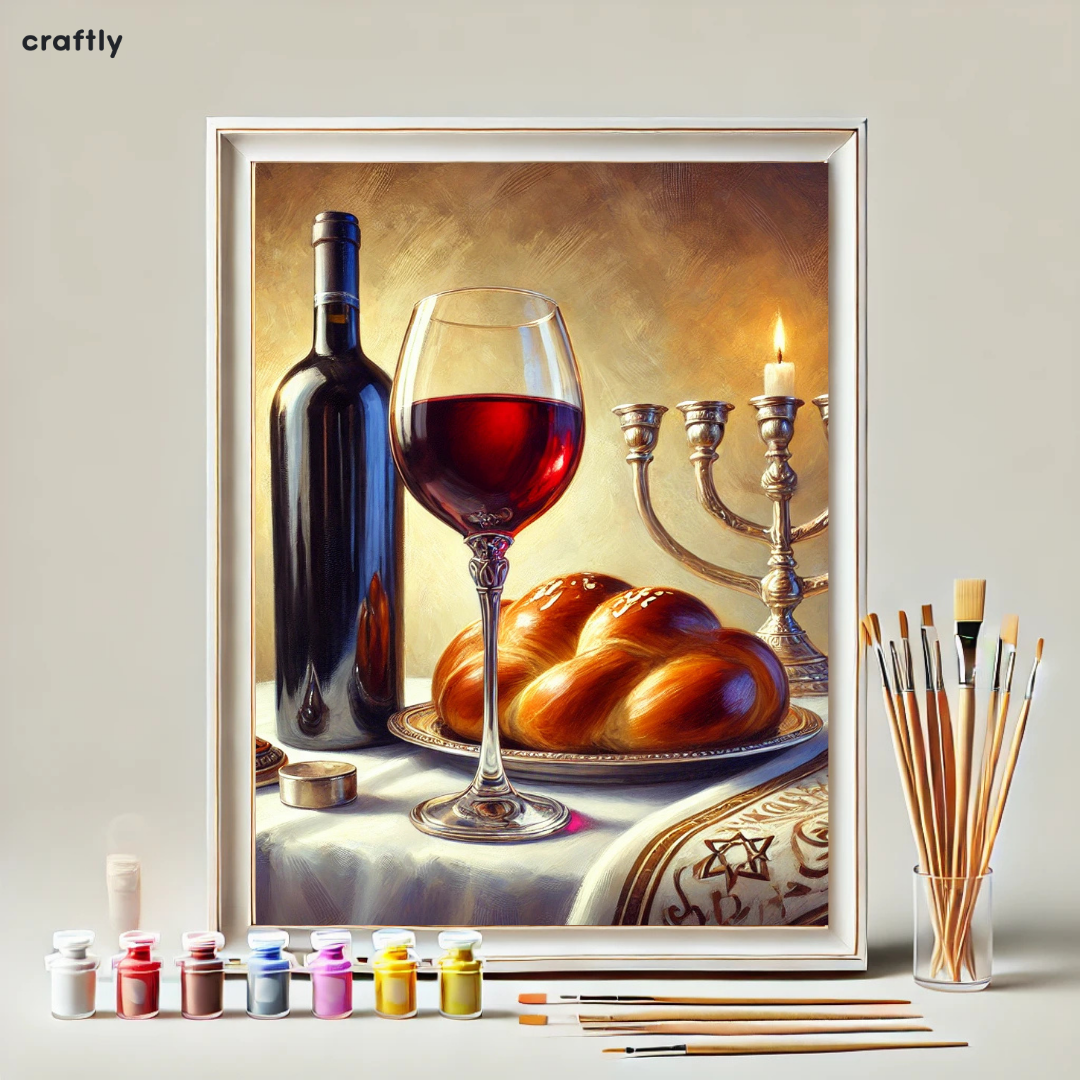 צביעה לפי מספרים - קידוש יום שישי