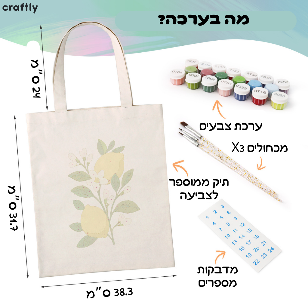 תיק צביעה לפי מספרים – לימונים רעננים