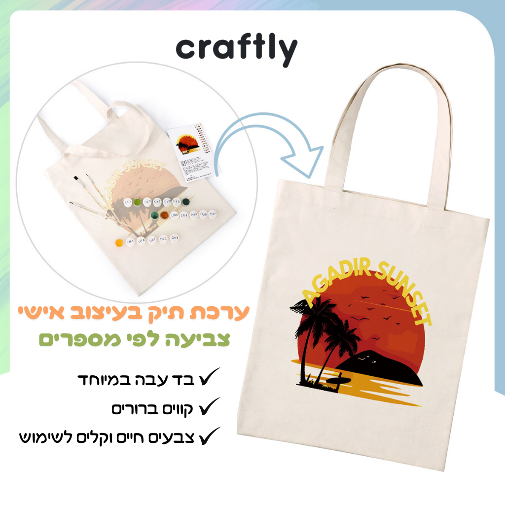 תיק צביעה לפי מספרים – שקיעה טרופית