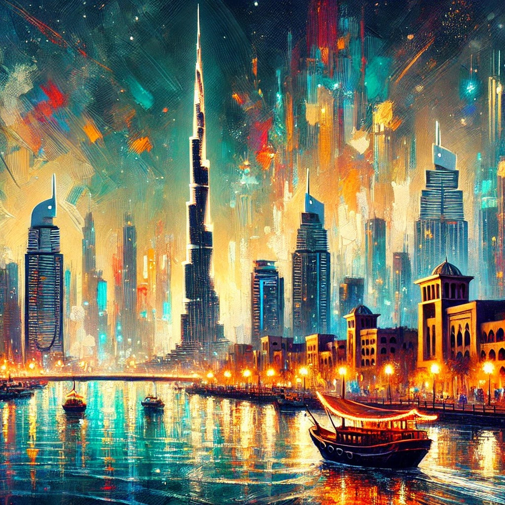 צביעה לפי מספרים - דובאי הזוהרת