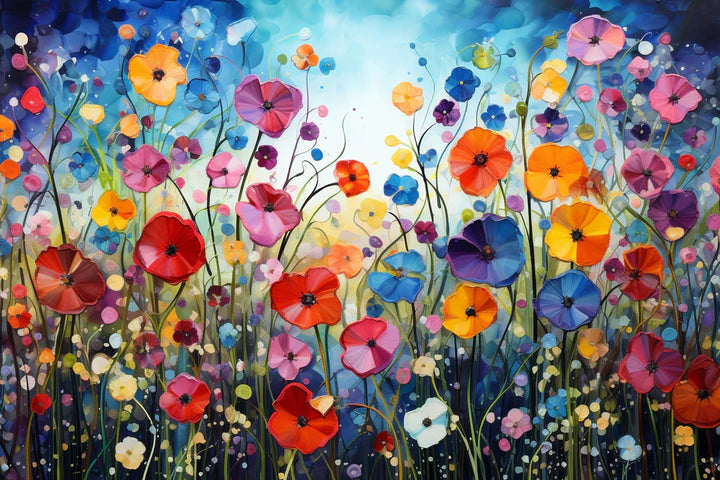 ציור יהלומים – שדה פרחי בר