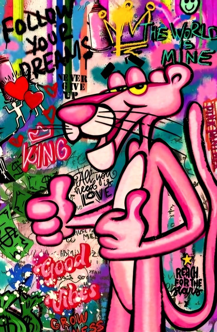 צביעה לפי מספרים – ציור הפנתר הוורוד