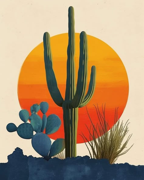 צביעה לפי מספרים - ציור של סצנה מדברית צבעונית