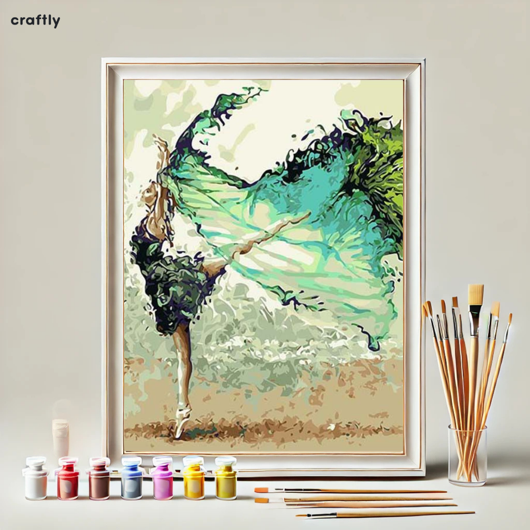 צביעה לפי מספרים - רקדנית בלט