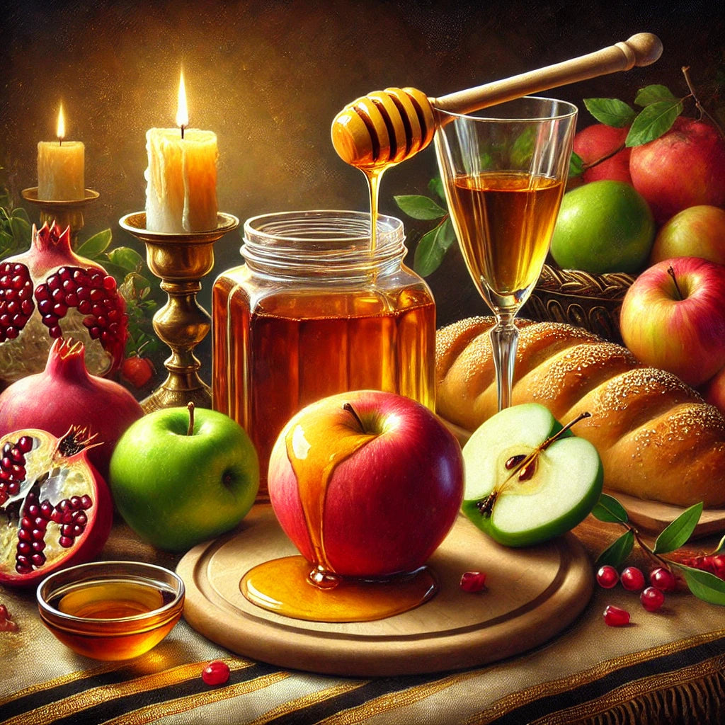 צביעה לפי מספרים - שולחן ראש השנה