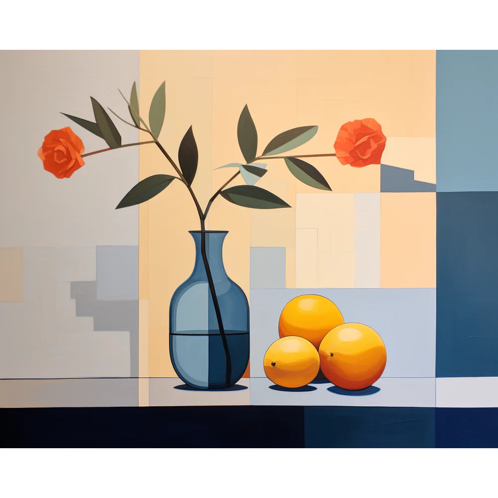 צביעה לפי מספרים - ציור טבע דומם מודרני