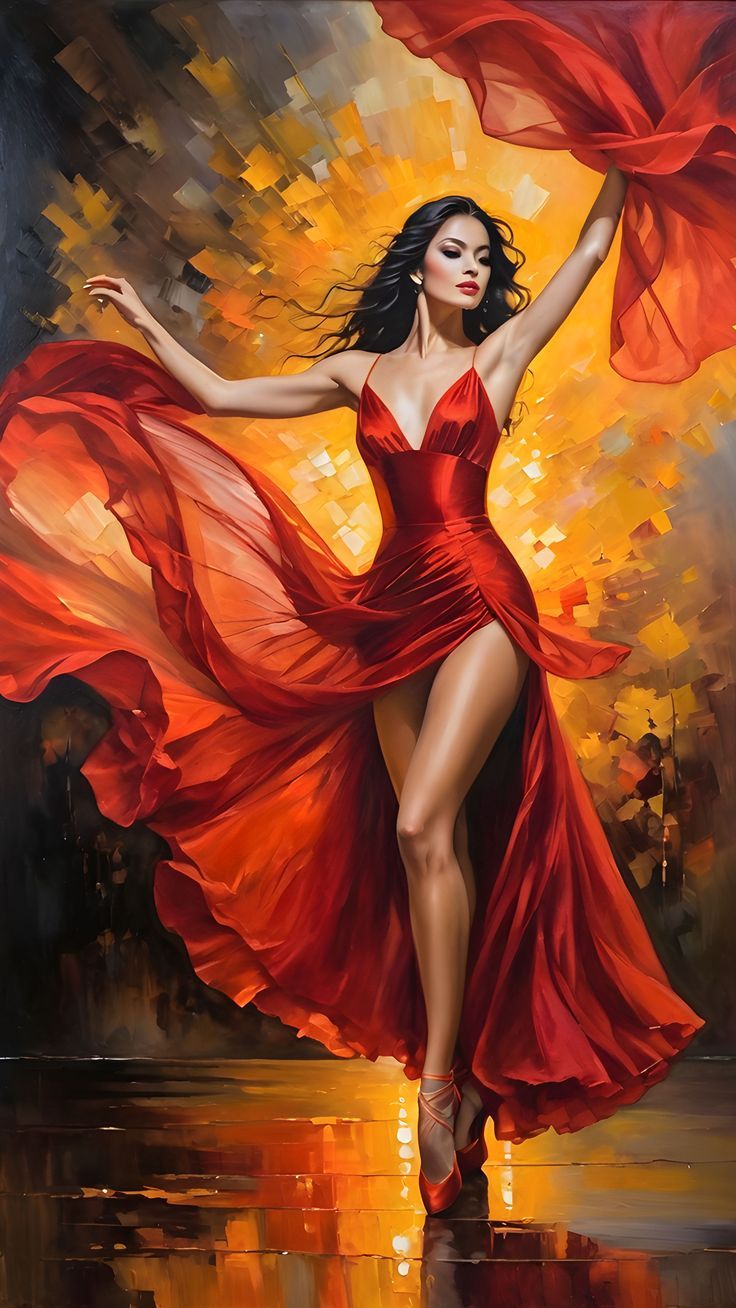 צביעה לפי מספרים - ציור ריקוד