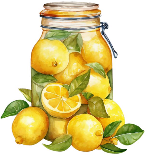 צביעה לפי מספרים - ציור לימונים בצנצנת