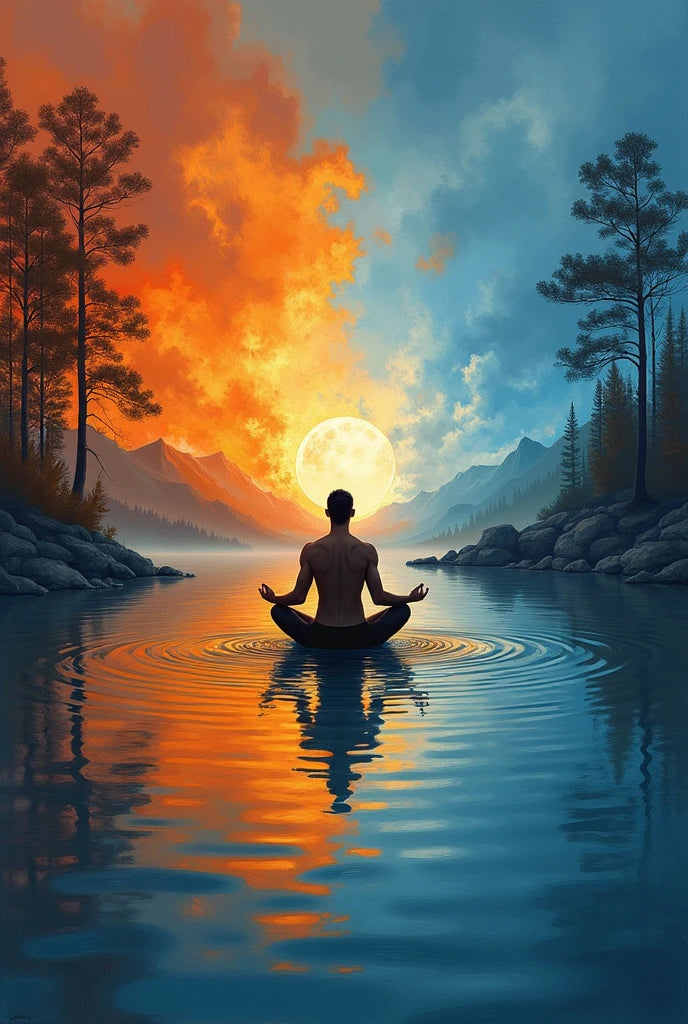 צביעה לפי מספרים - ציור מדיטציה בירח מלא