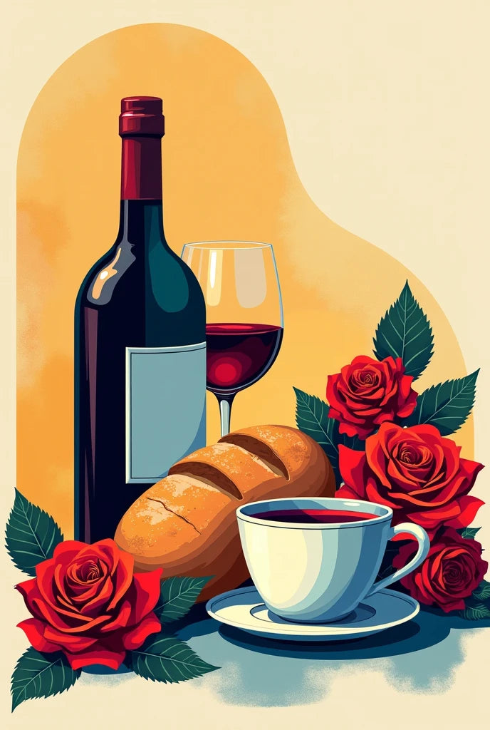 צביעה לפי מספרים - ציור ארוחת רומנטיקה