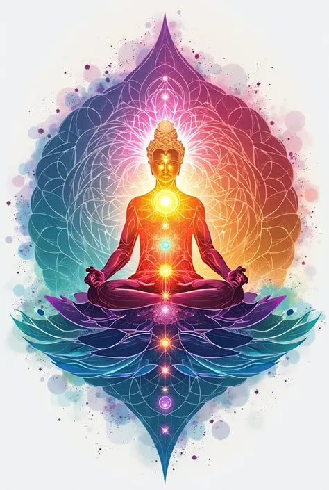 צביעה לפי מספרים - ציור צ'אקרות במדיטציה